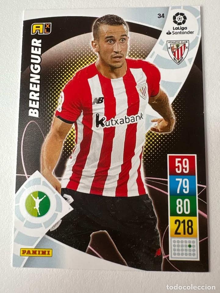 Cromos de f&uacute;tbol: Carta Berenguer Athletic Club de Bilbao 34 Adrenalyn 2021-22