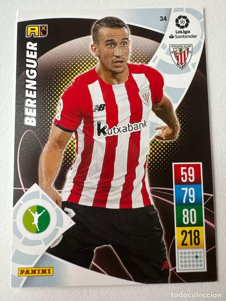 Cromos de f&uacute;tbol: Carta Berenguer Athletic Club de Bilbao 34 Adrenalyn 2021-22