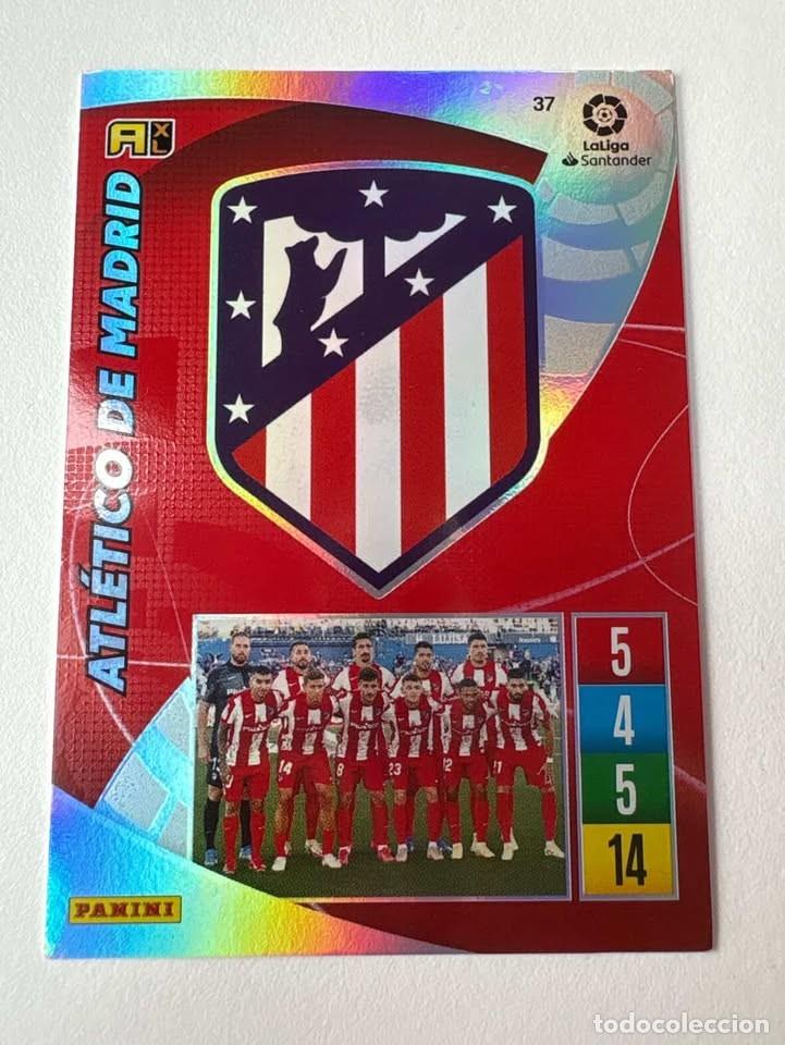 Cromos de f&uacute;tbol: Carta Escudo Atl&eacute;tico de Madrid 37 Adrenalyn 2021-22