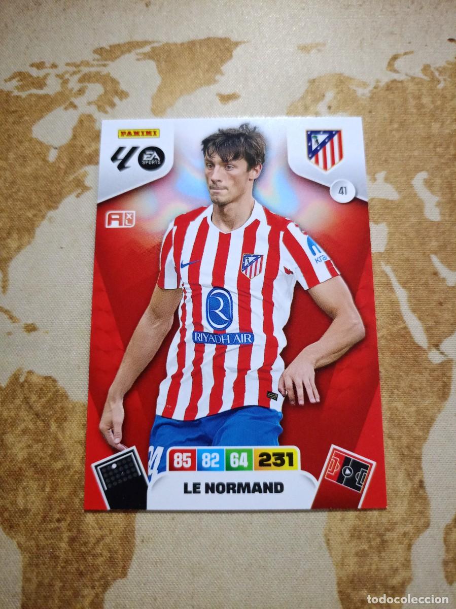 Cromos de f&uacute;tbol: Atl&eacute;tico de Madrid 41 LE NORMAND Adrenalyn 2025-26