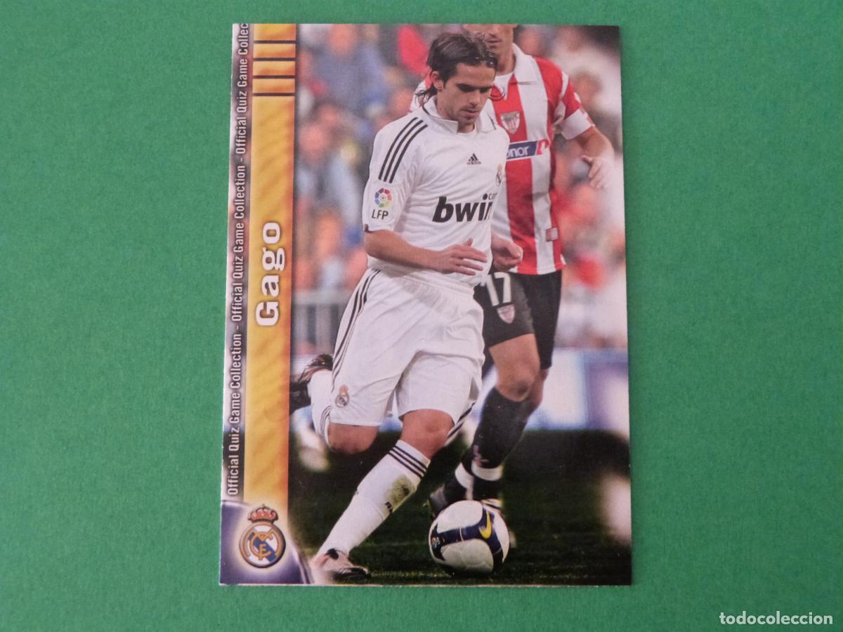 Cromos de f&uacute;tbol: TRADING CARD FUTBOL GAGO REAL MADRID C.F. N&ordm; 42 FICHAS LIGA MUNDICROMO 2009-2010/09-10
