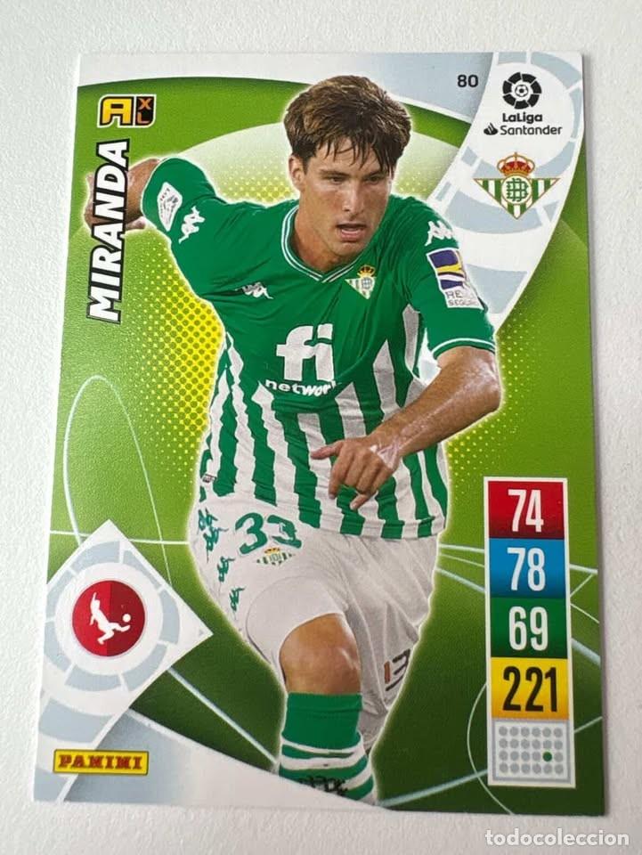Cromos de f&uacute;tbol: Carta Miranda Betis 80 Adrenalyn 2021-22