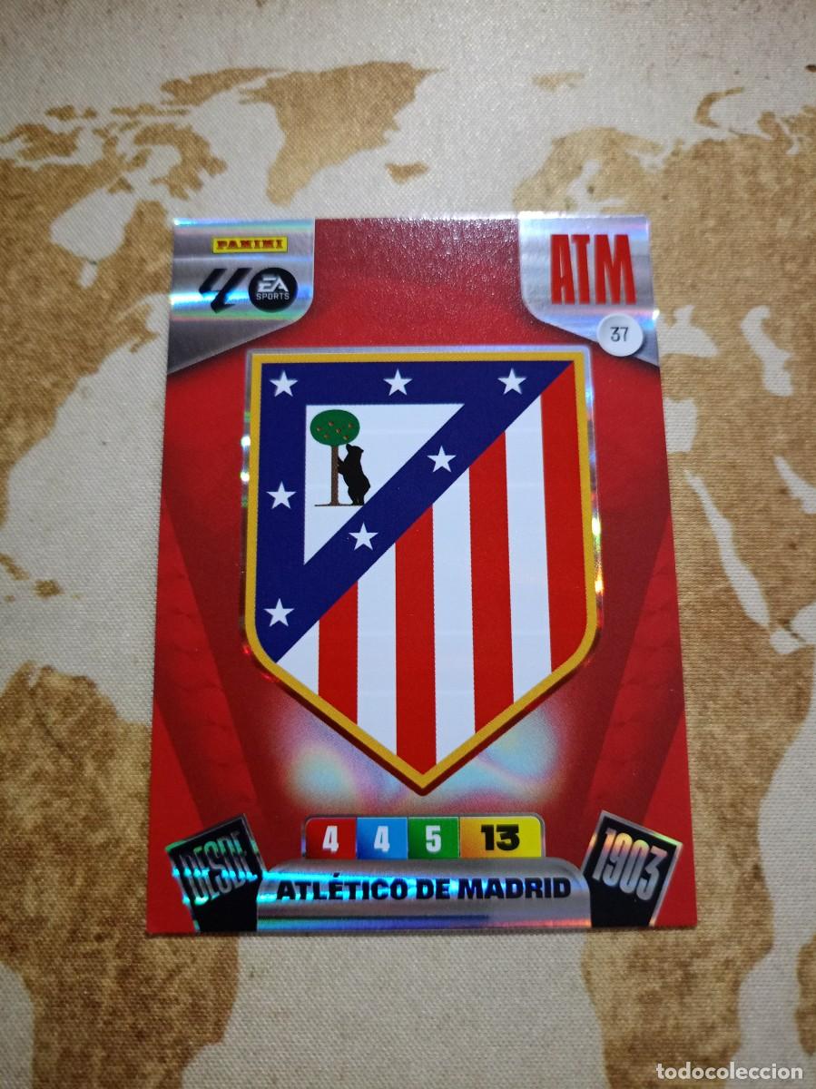 Cromos de f&uacute;tbol: Atl&eacute;tico de Madrid 37 ESCUDO Adrenalyn 2025-26