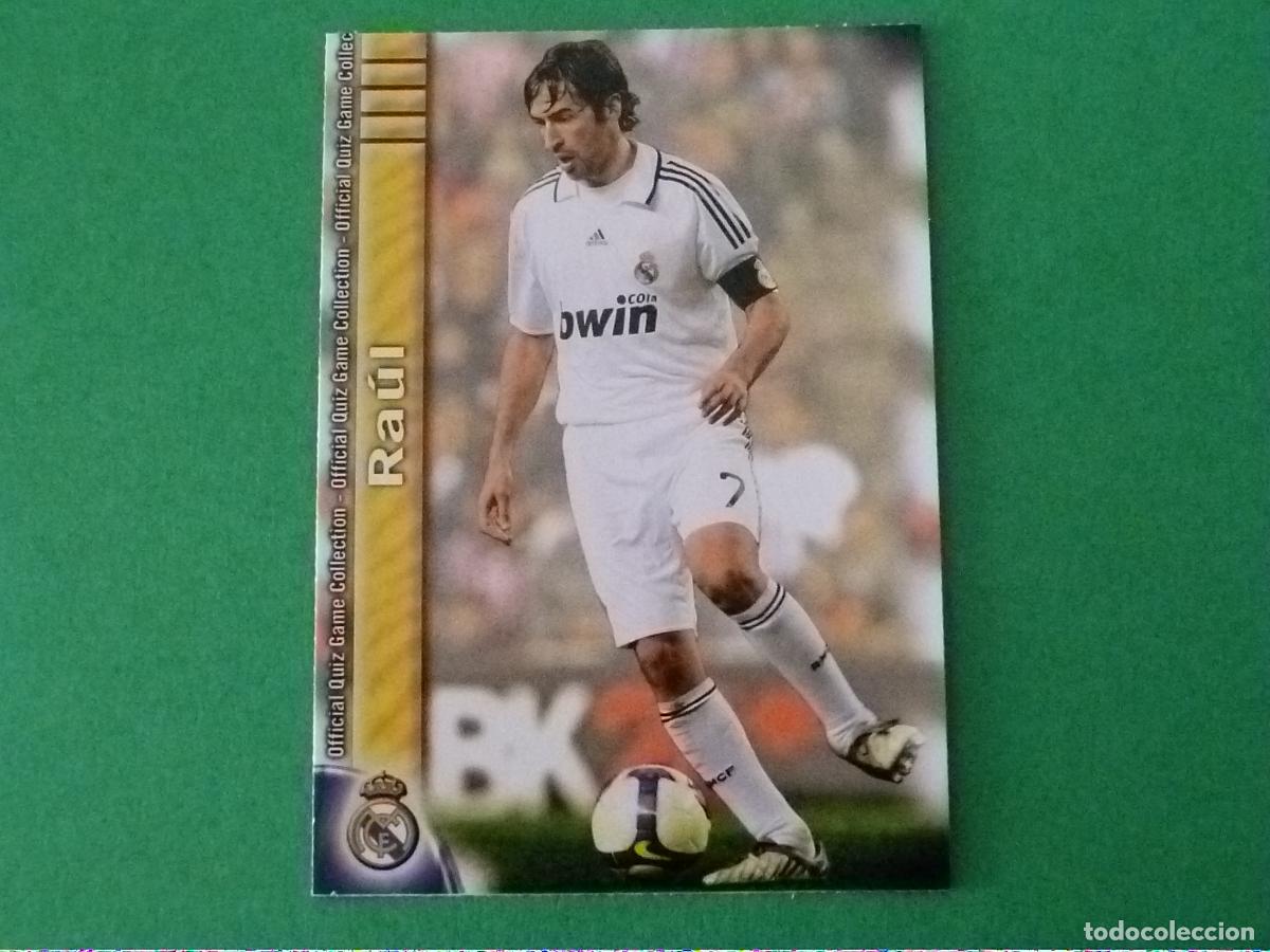 Cromos de f&uacute;tbol: TRADING CARD FUTBOL RAUL REAL MADRID C.F. N&ordm; 46 FICHAS LIGA MUNDICROMO 2009-2010/09-10