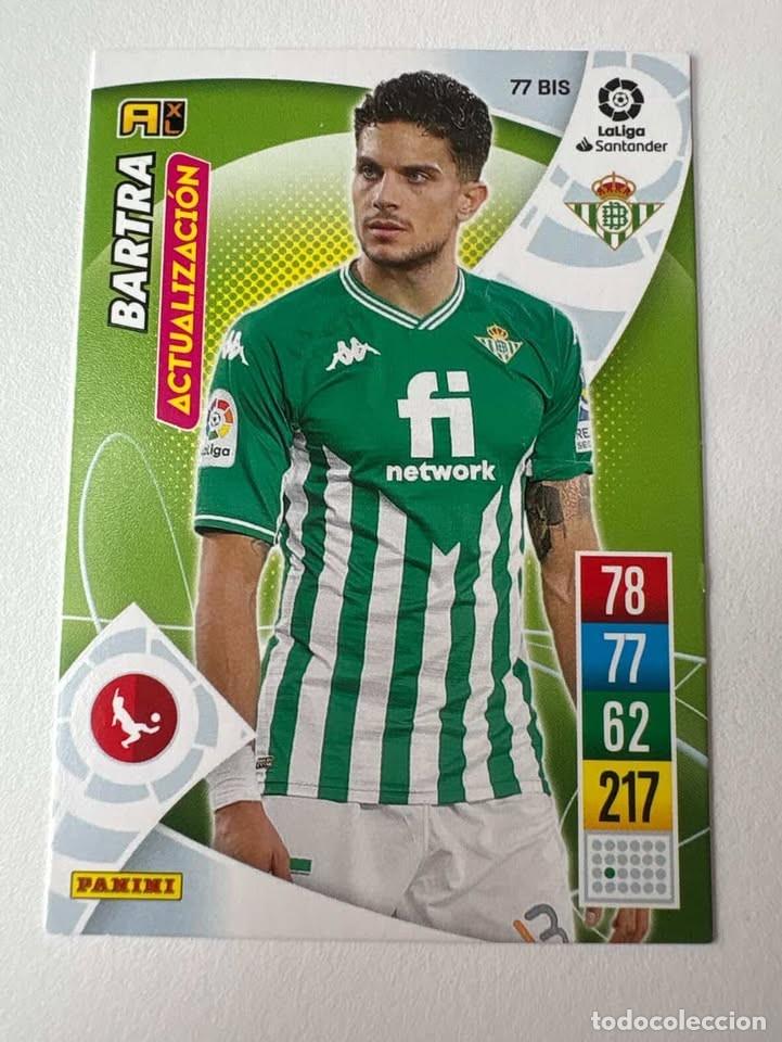Football Stickers: Carta Bartra Actualizaci&oacute;n Betis 77bis Adrenalyn 2021-22