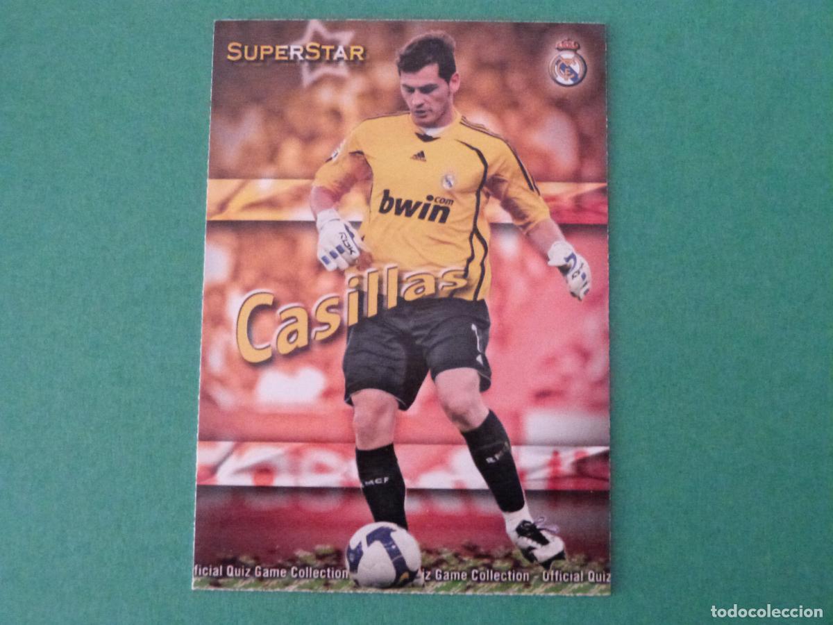 Football Stickers: TRADING CARD FUTBOL CASILLAS REAL MADRID C.F. MATE N&ordm; 50 FICHAS LIGA MUNDICROMO 2009-2010/09-10