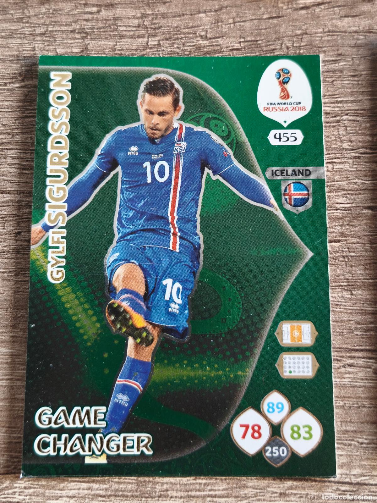 Football Stickers: SIGURDSSON, GAME CHANGER 2018 WORLD CUP RUSIA. ADRENALYN