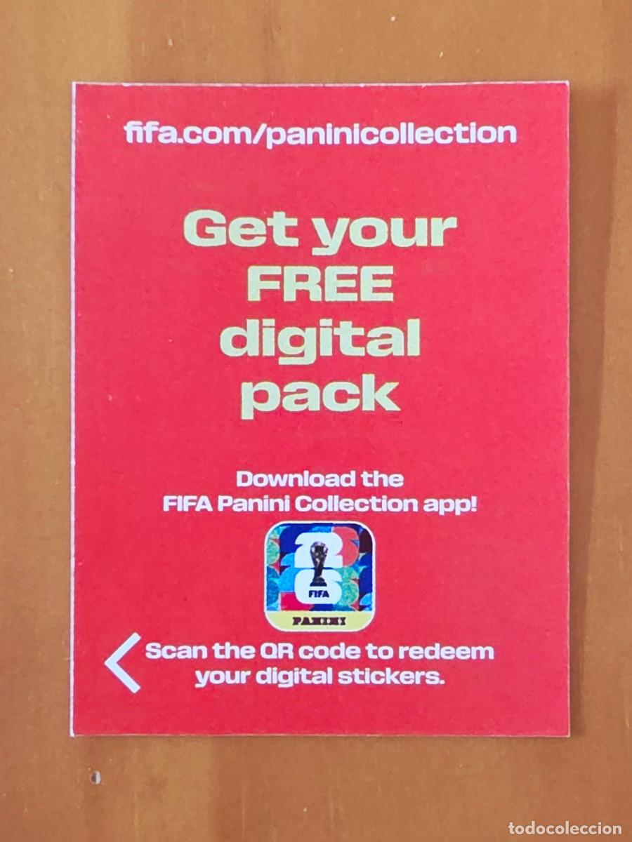 Cromos de f&uacute;tbol: Digital Pack, sobre colecci&oacute;n virtual, c&oacute;digo sin usar, Panini FIFA World Cup Mundial 2026 Sticker