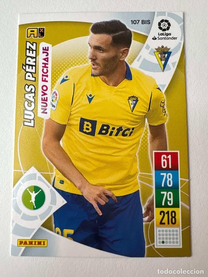 Cromos de f&uacute;tbol: Carta Lucas P&eacute;rez Nuevo Fichaje C&aacute;diz 107bis Adrenalyn 2021-22