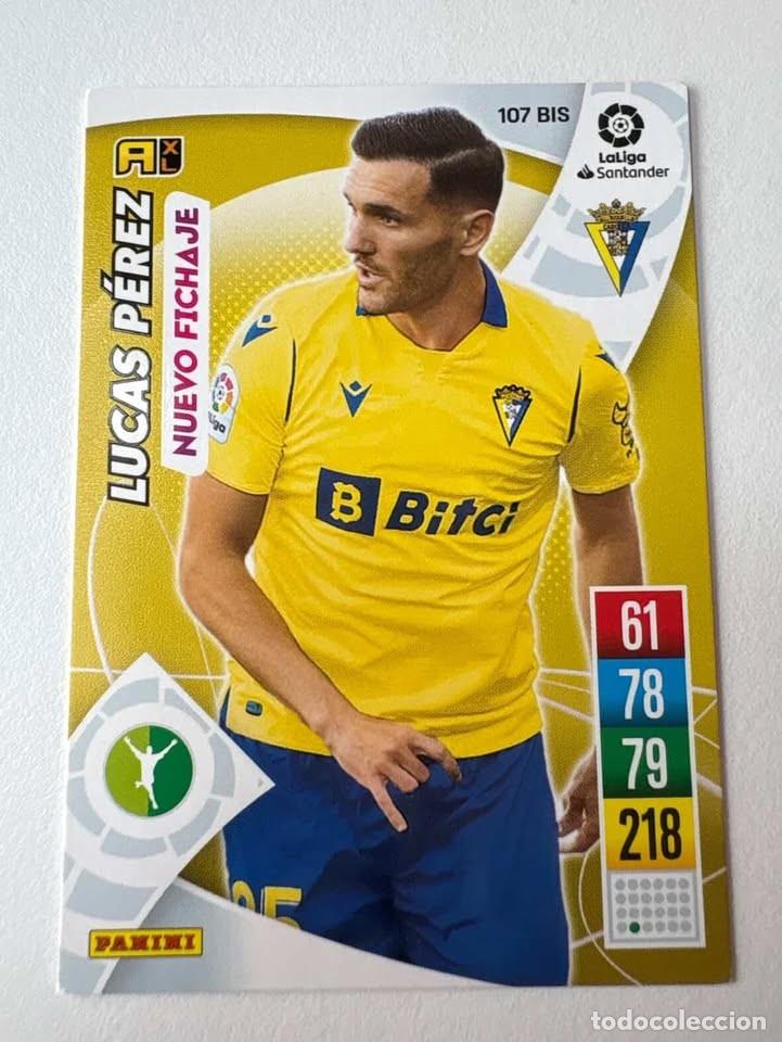 Cromos de f&uacute;tbol: Carta Lucas P&eacute;rez Nuevo Fichaje C&aacute;diz 107bis Adrenalyn 2021-22