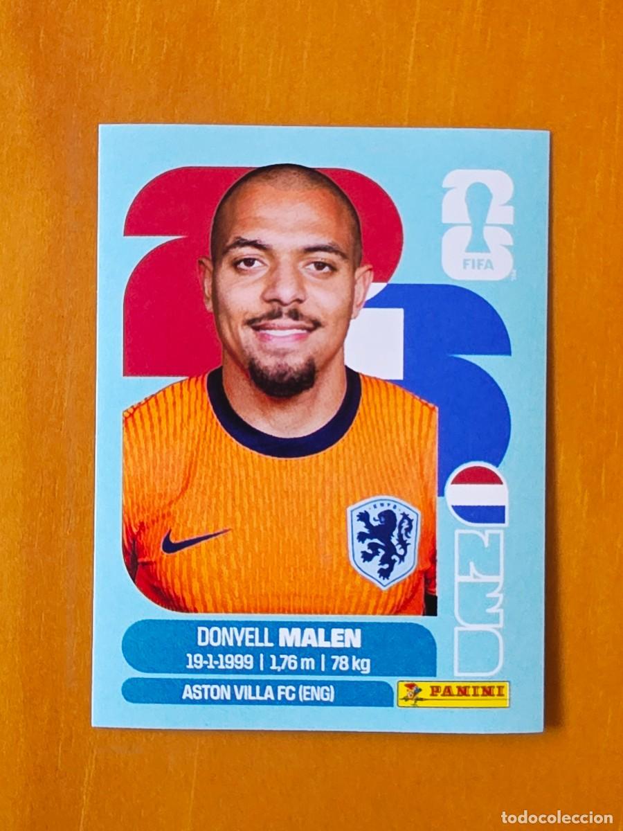 Cromos de f&uacute;tbol: NED 18 Donyell Malen, Pa&iacute;ses Bajos Holanda, Panini FIFA World Cup Mundial 2026 Sticker