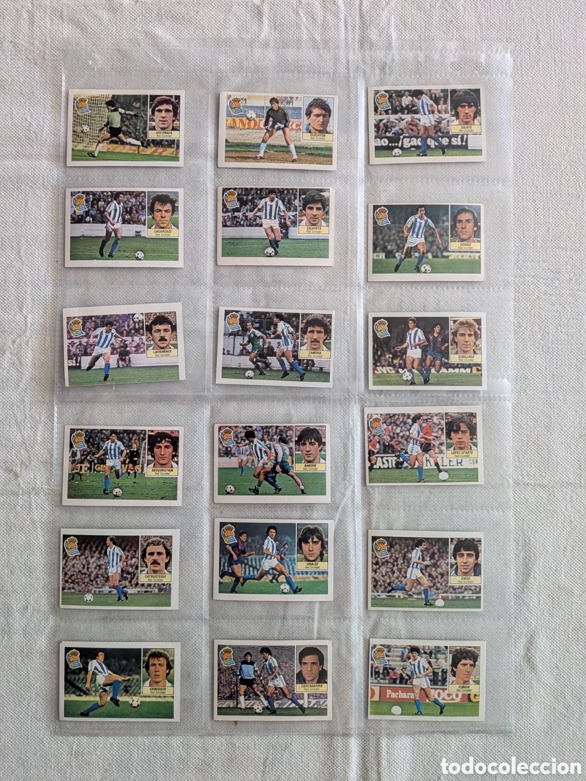 Football Stickers: LOTE DE 18 CROMOS DIFERENTES LIGA 84 85 ESTE. REAL SOCIEDAD. EXCELENTE ESTADO