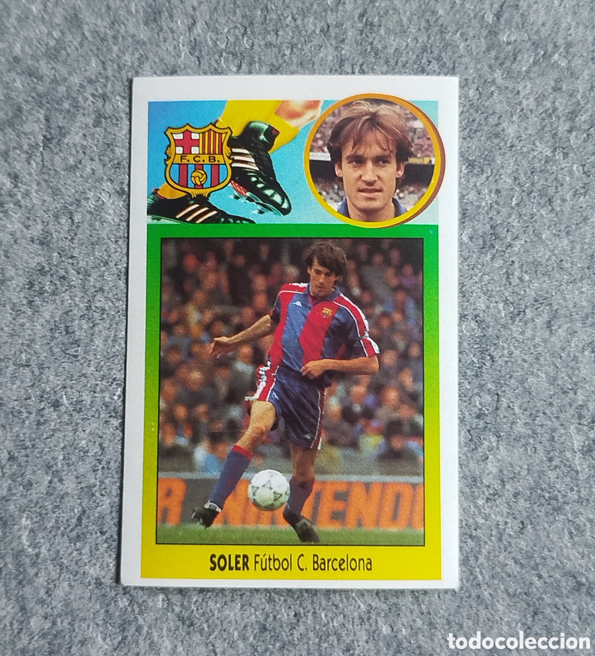 Cromos de f&uacute;tbol: ADHESIVO BAJA SOLER FC BARCELONA LIGA 93 94 1993 1994 ESTE SIN PEGAR NUNCA PEGADO CROMO BAR&Ccedil;A