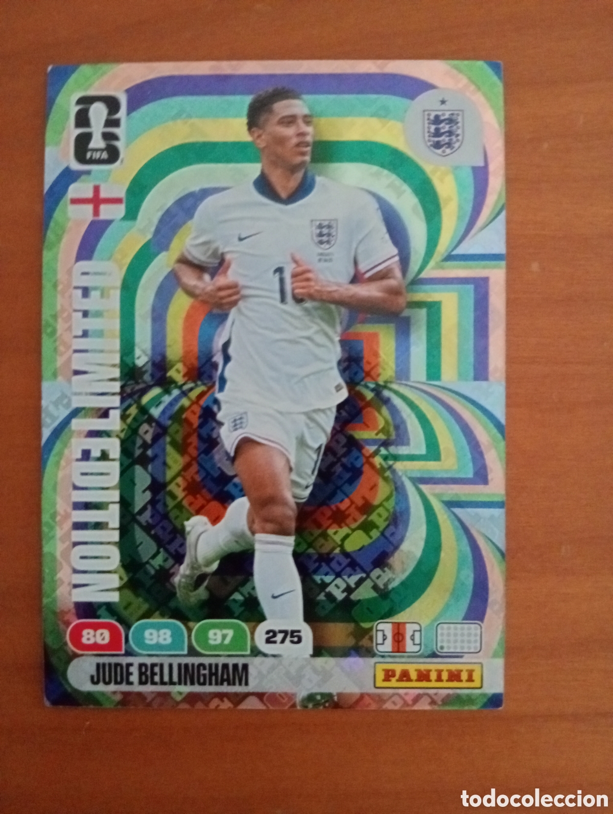 Football Stickers: Edici&oacute;n limitada hologr&aacute;fica Jude Bellingham Inglaterra Mundial 26 Adrenalyn Panini