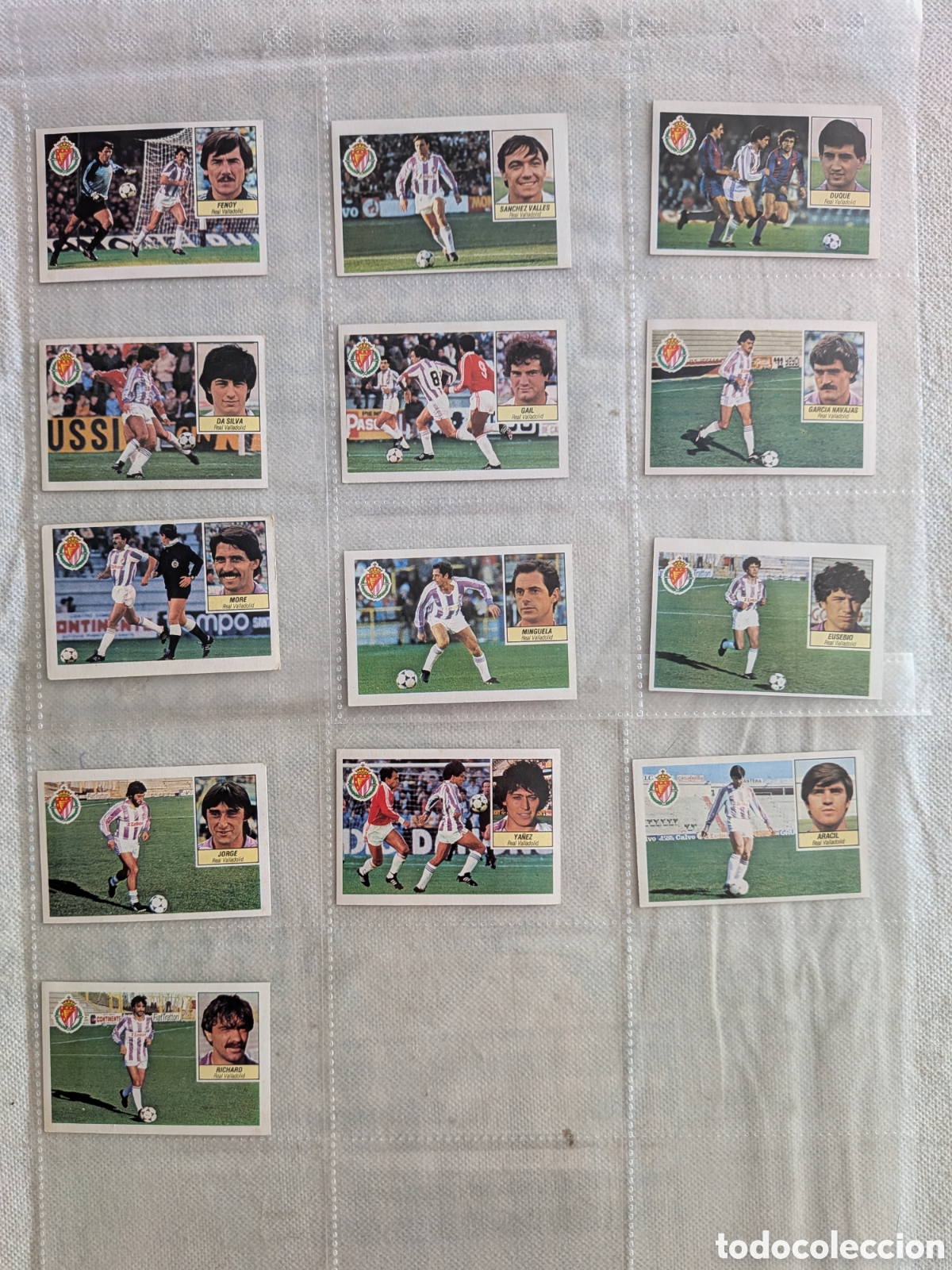 Football Stickers: LOTE DE 13 CROMOS DIFERENTES LIGA 84 85 ESTE. VALLADOLID. EXCELENTE ESTADO