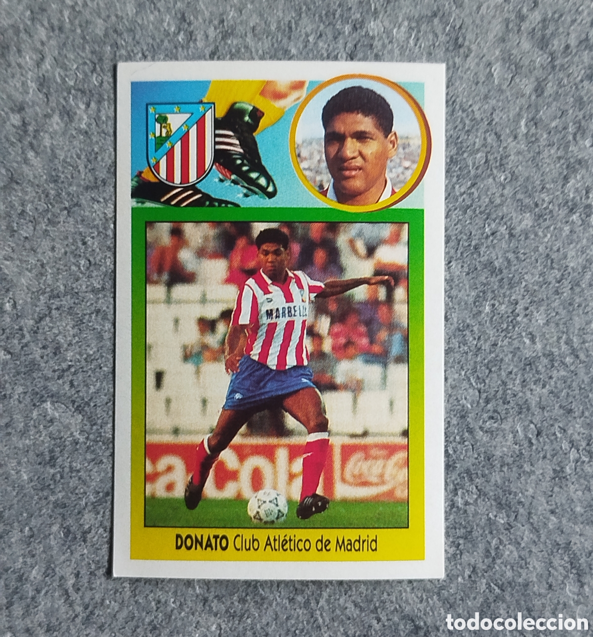 Cromos de f&uacute;tbol: ADHESIVO BAJA DONATO ATL&Eacute;TICO DE MADRID LIGA 93 94 1993 1994 ESTE SIN PEGAR NUNCA PEGADO CROMO