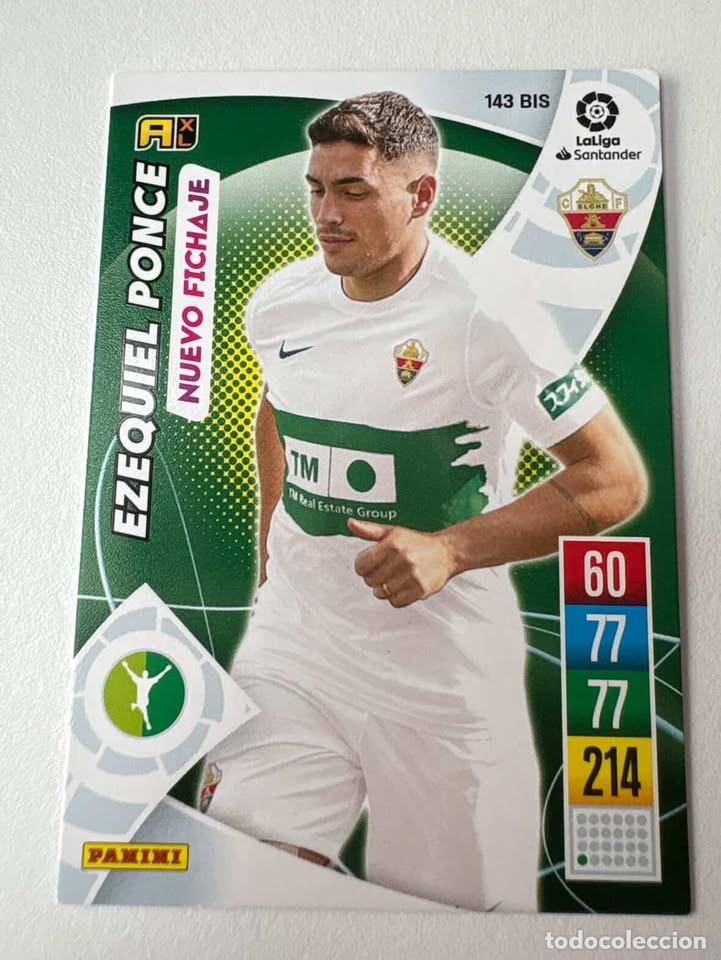 Cromos de f&uacute;tbol: Carta Ezequiel Ponce Nuevo Fichaje Elche 143bis Adrenalyn 2021-22