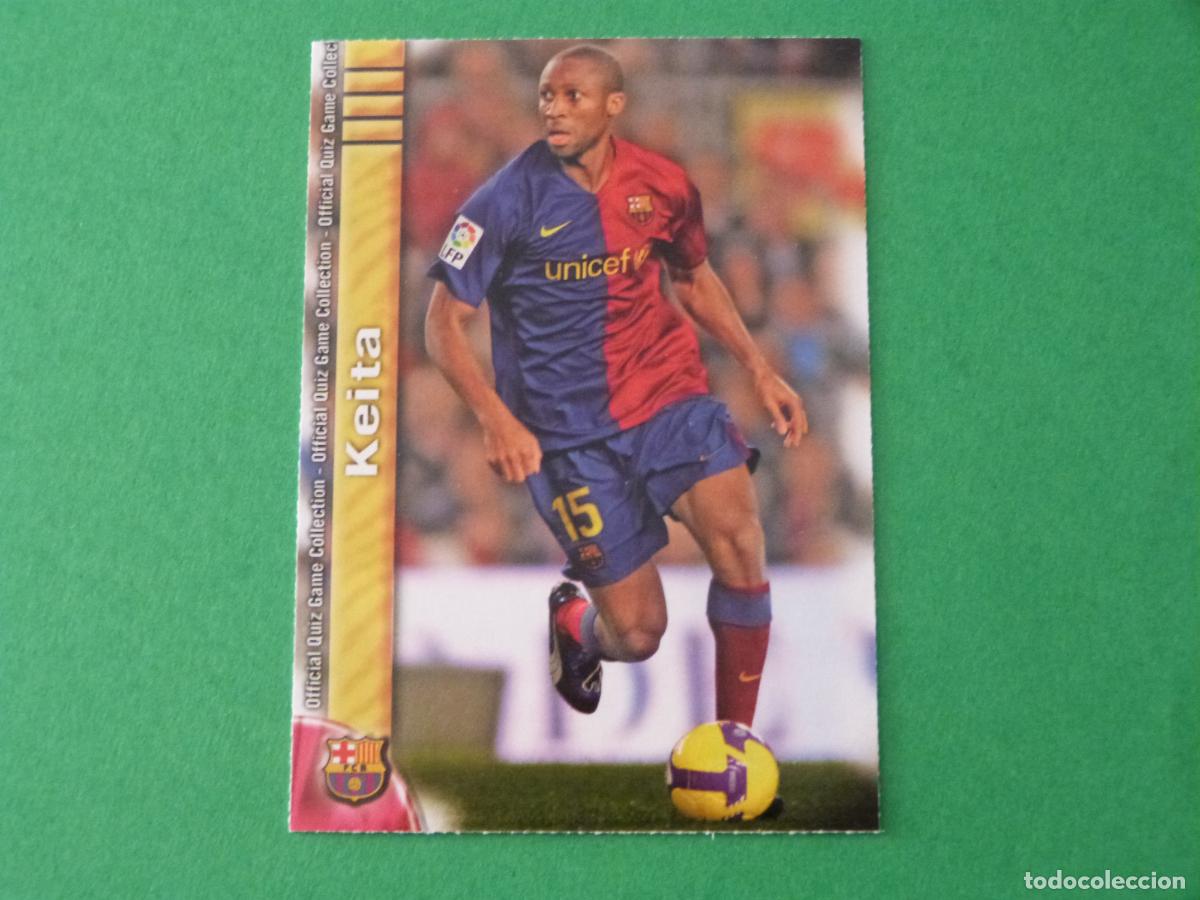 Cromos de f&uacute;tbol: TRADING CARD FUTBOL KEITA F.C. BARCELONA CORREGIDO N&ordm; 14 FICHAS LIGA MUNDICROMO 2009-2010/09-10
