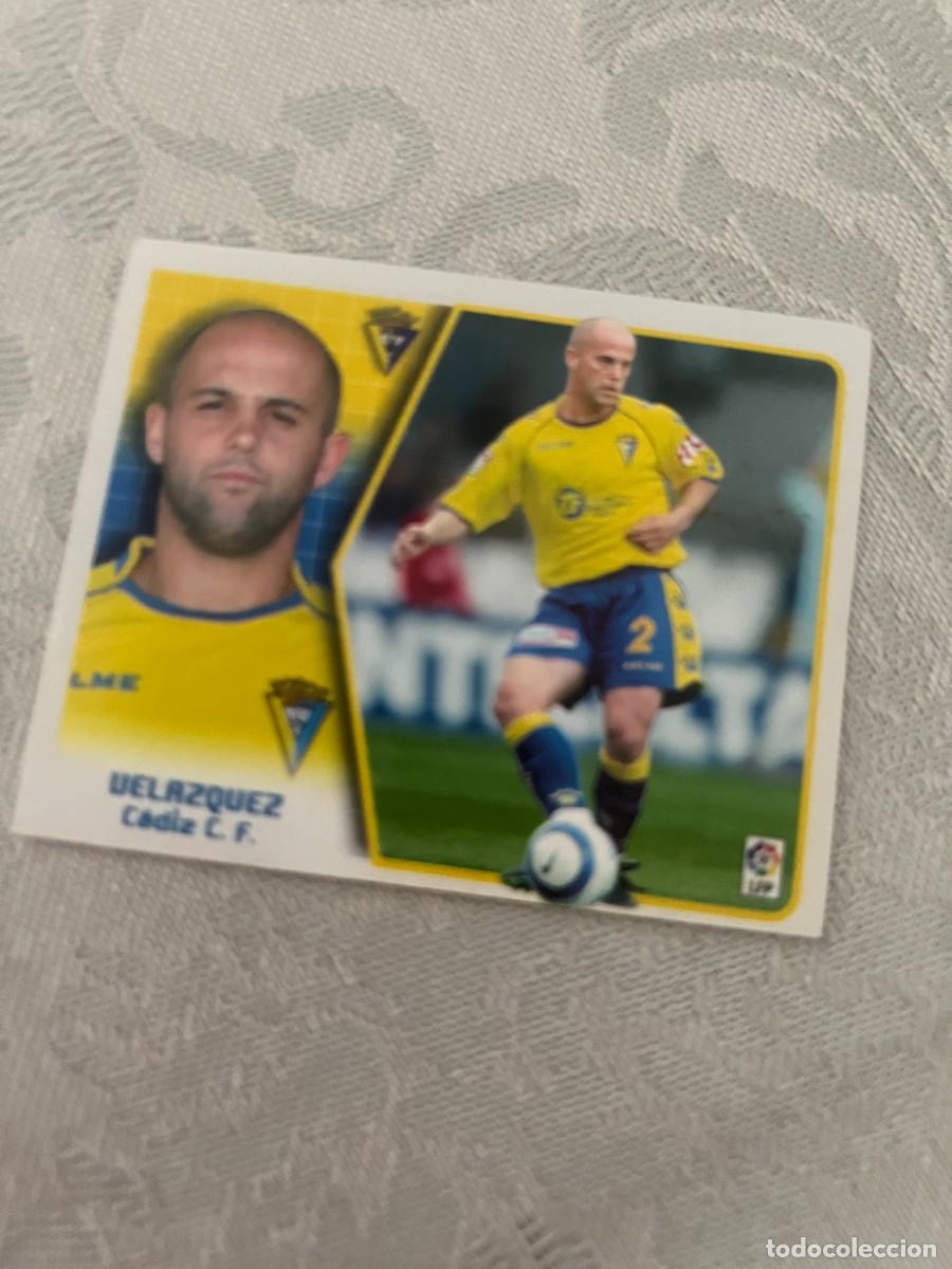 Fu&szlig;ball-Sticker: VELAZQUEZ CADIZ BAJA SIN PEGAR LIGA ESTE 2005/06