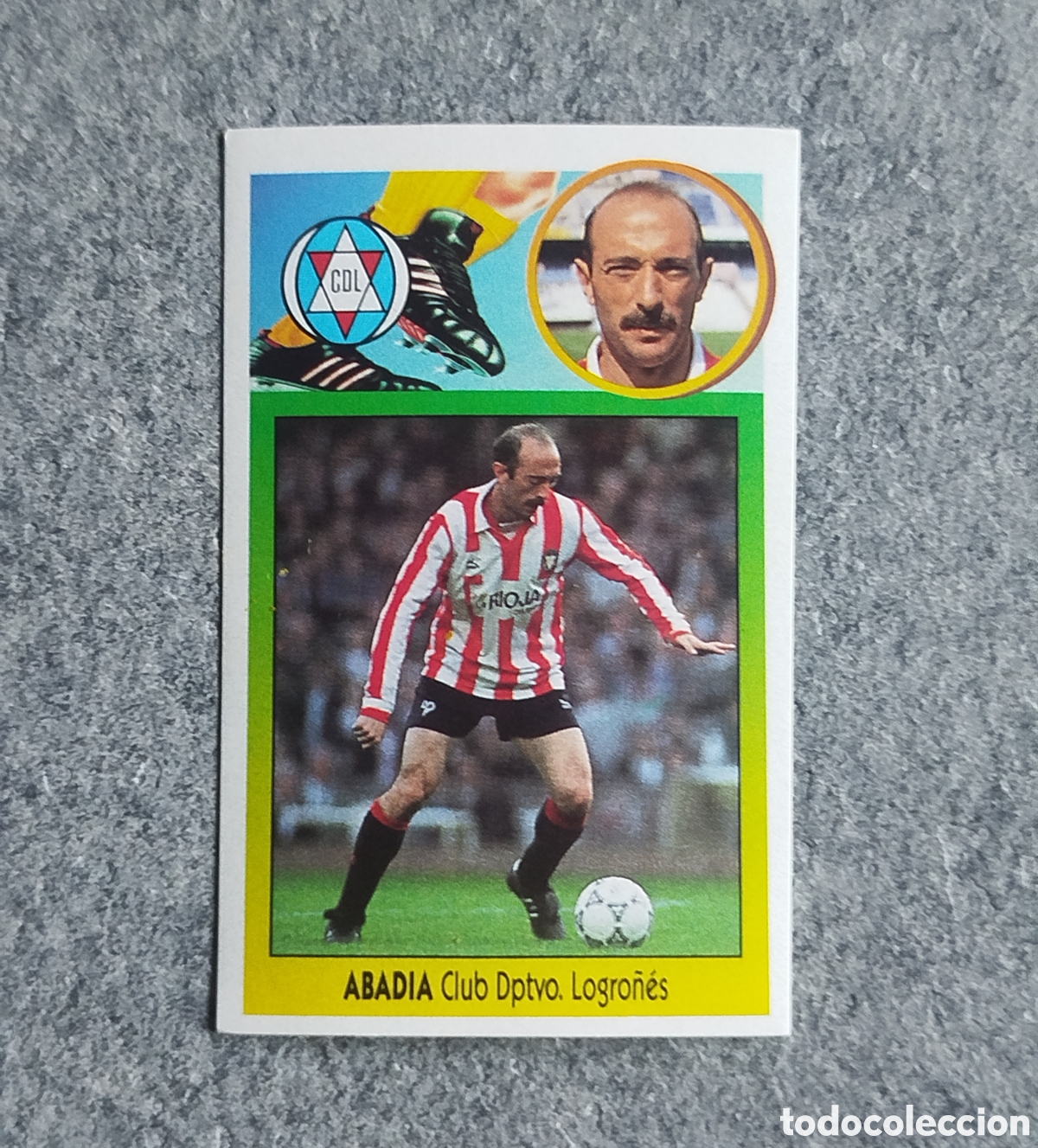 Fu&szlig;ball-Sticker: ADHESIVO BAJA ABADIA LOGRO&Ntilde;&Eacute;S LIGA 93 94 1993 1994 ESTE SIN PEGAR NUNCA PEGADO CROMO