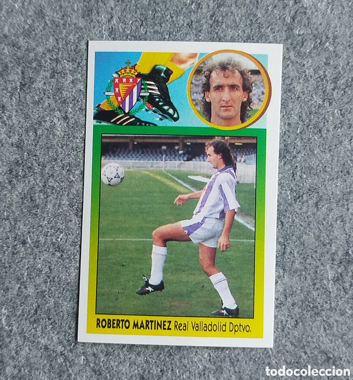 Cromos de f&uacute;tbol: ADHESIVO BAJA ROBERTO MART&Iacute;NEZ VALLADOLID LIGA 93 94 1993 1994 ESTE SIN PEGAR NUNCA PEGADO CROMO