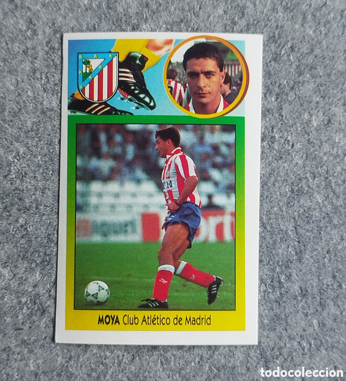 Cromos de f&uacute;tbol: ADHESIVO BAJA MOYA ATL&Eacute;TICO DE MADRID LIGA 93 94 1993 1994 ESTE SIN PEGAR NUNCA PEGADO CROMO