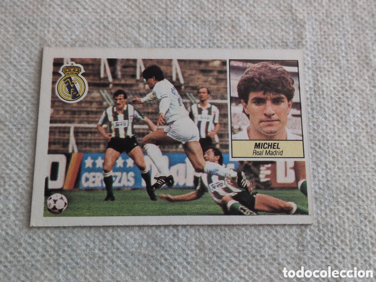 Figurine di Calcio: Este 84 85 sin pegar &uacute;ltimos fichajes 6 Real Madrid Michel rookie Quinta del Buitre