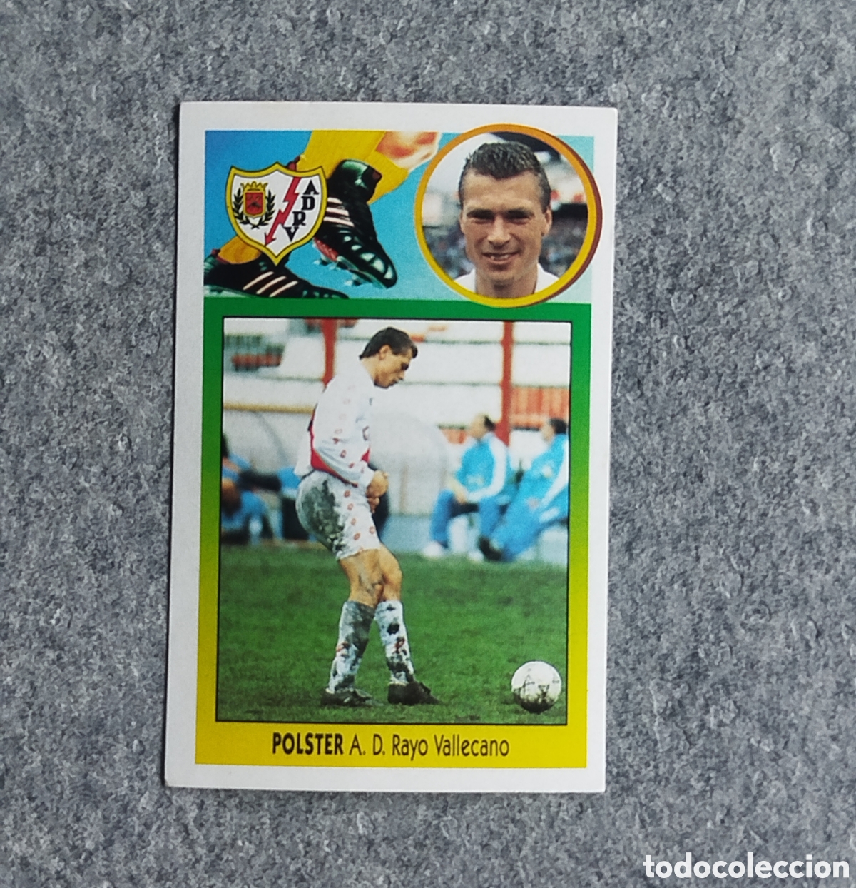 Cromos de f&uacute;tbol: ADHESIVO BAJA POLSTER RAYO VALLECANO LIGA 93 94 1993 1994 ESTE SIN PEGAR NUNCA PEGADO CROMO