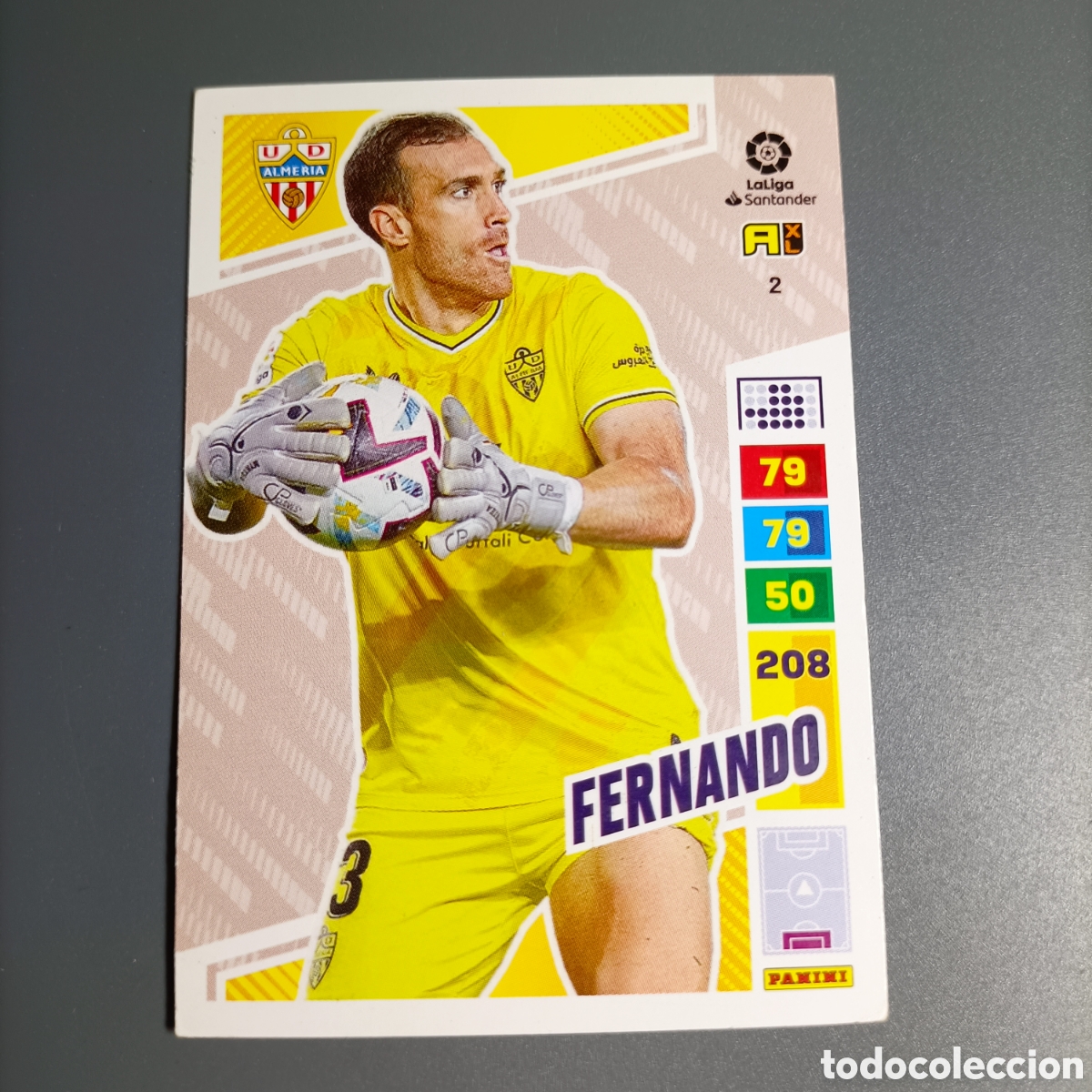 Cromos de f&uacute;tbol: ADRENALYN. LIGA 2022-2023 (ALMER&Iacute;A) №2 FERNANDO