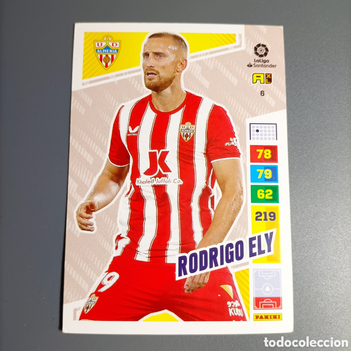 Cromos de f&uacute;tbol: ADRENALYN. LIGA 2022-2023 (ALMER&Iacute;A) №6 RODRIGO ELY