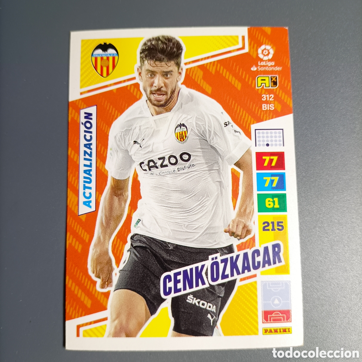 Cromos de f&uacute;tbol: ADRENALYN. LIGA 2022-2023 (VALENCIA) №312 BIS. CENK &Ouml;ZKACAR / actualizaci&oacute;n
