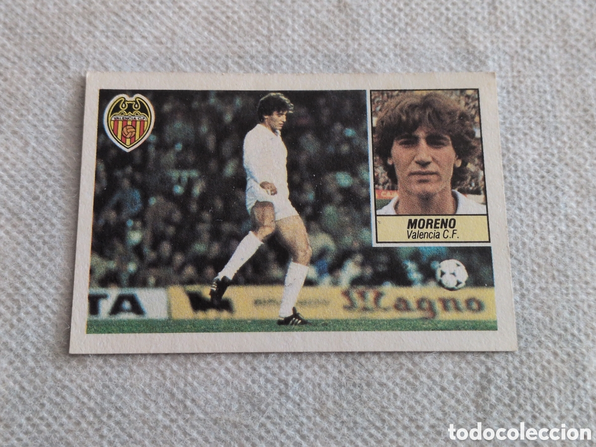 Figurine di Calcio: Valencia - Moreno - Coloca - Ediciones Este 1984-85, 84-85 - cromo nunca pegado. Perfecto estado