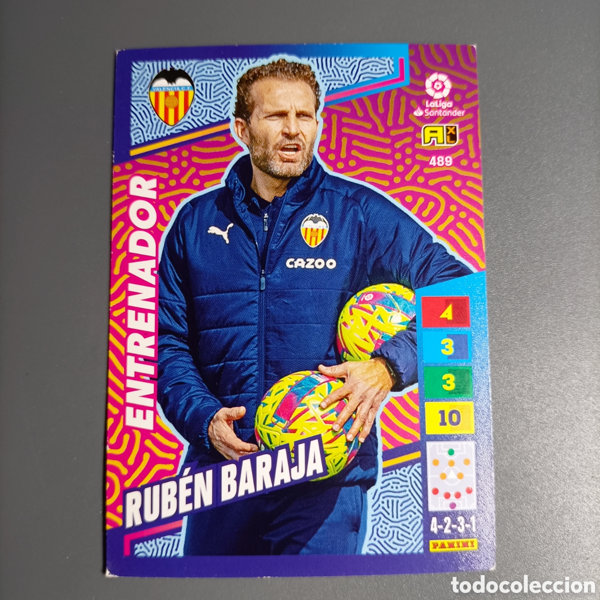 Cromos de f&uacute;tbol: ADRENALYN. LIGA 2022-2023 (VALENCIA) №489 RUB&Eacute;N BARAJA