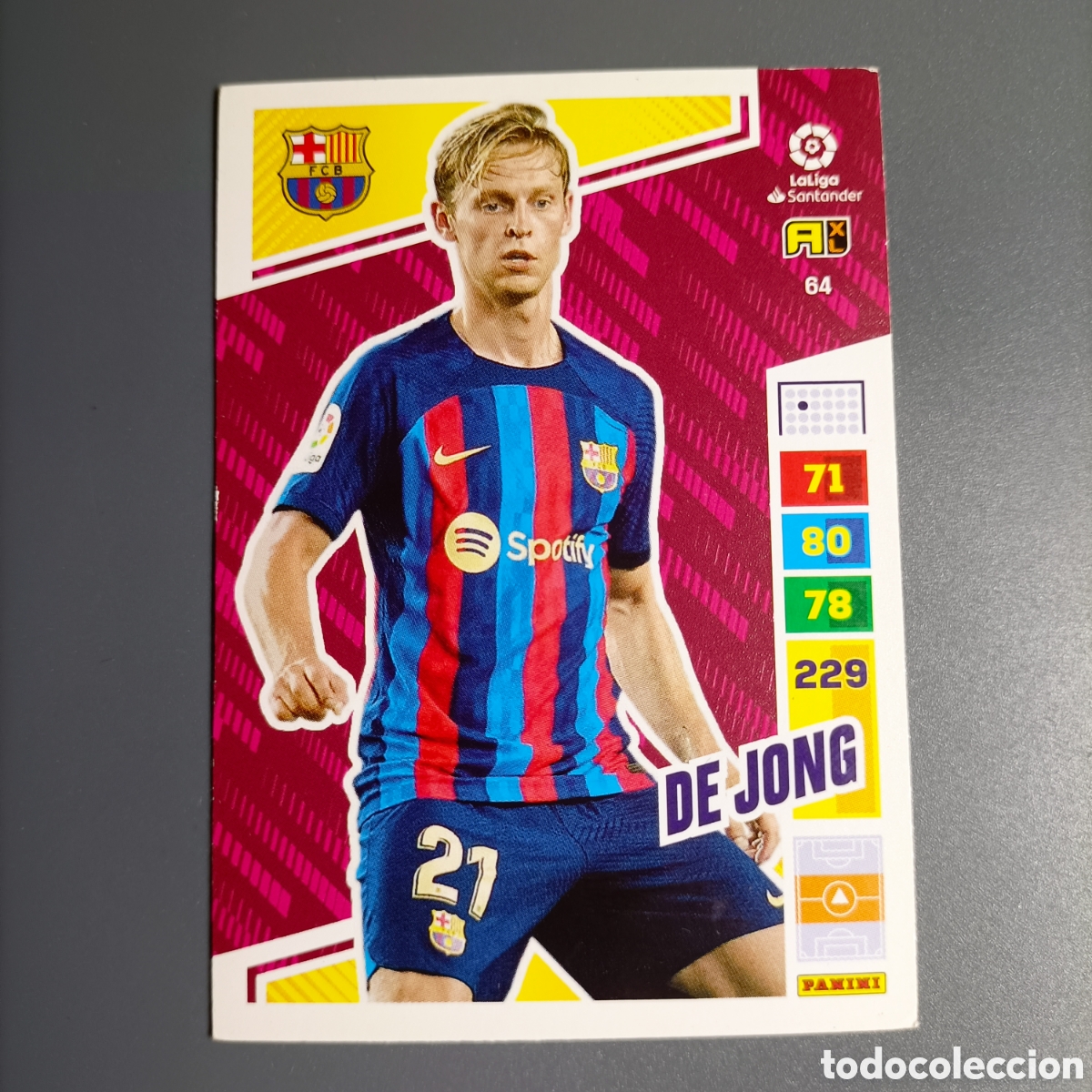 Cromos de Futebol: ADRENALYN. LIGA 2022-2023 (FC BARCELONA) №64 DE JONG
