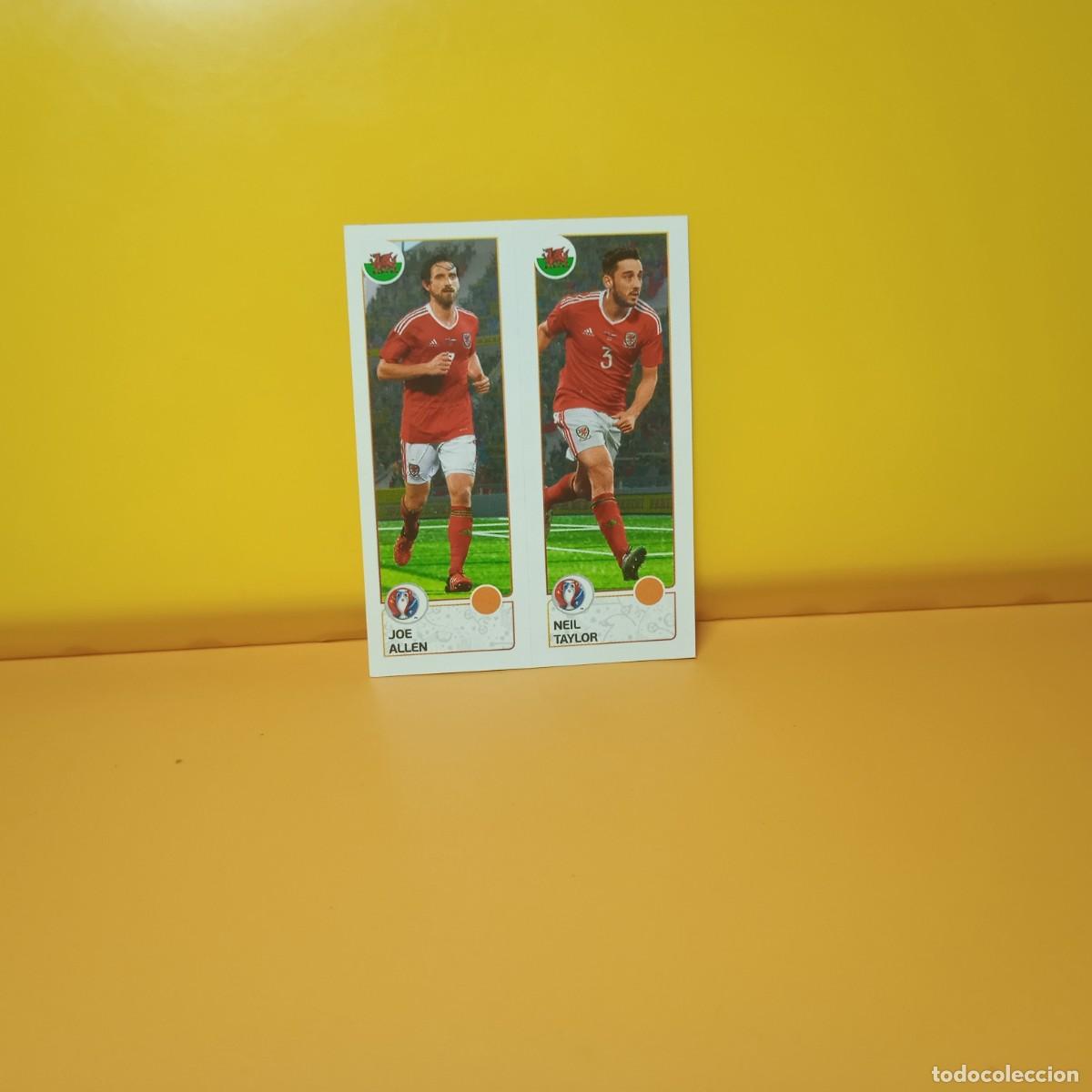 Cromos de f&uacute;tbol: PANINI EURO 2016 FRANCE; EUROCOPA FRANCIA: GALES ALLEN/TAYLOR 205 A/B