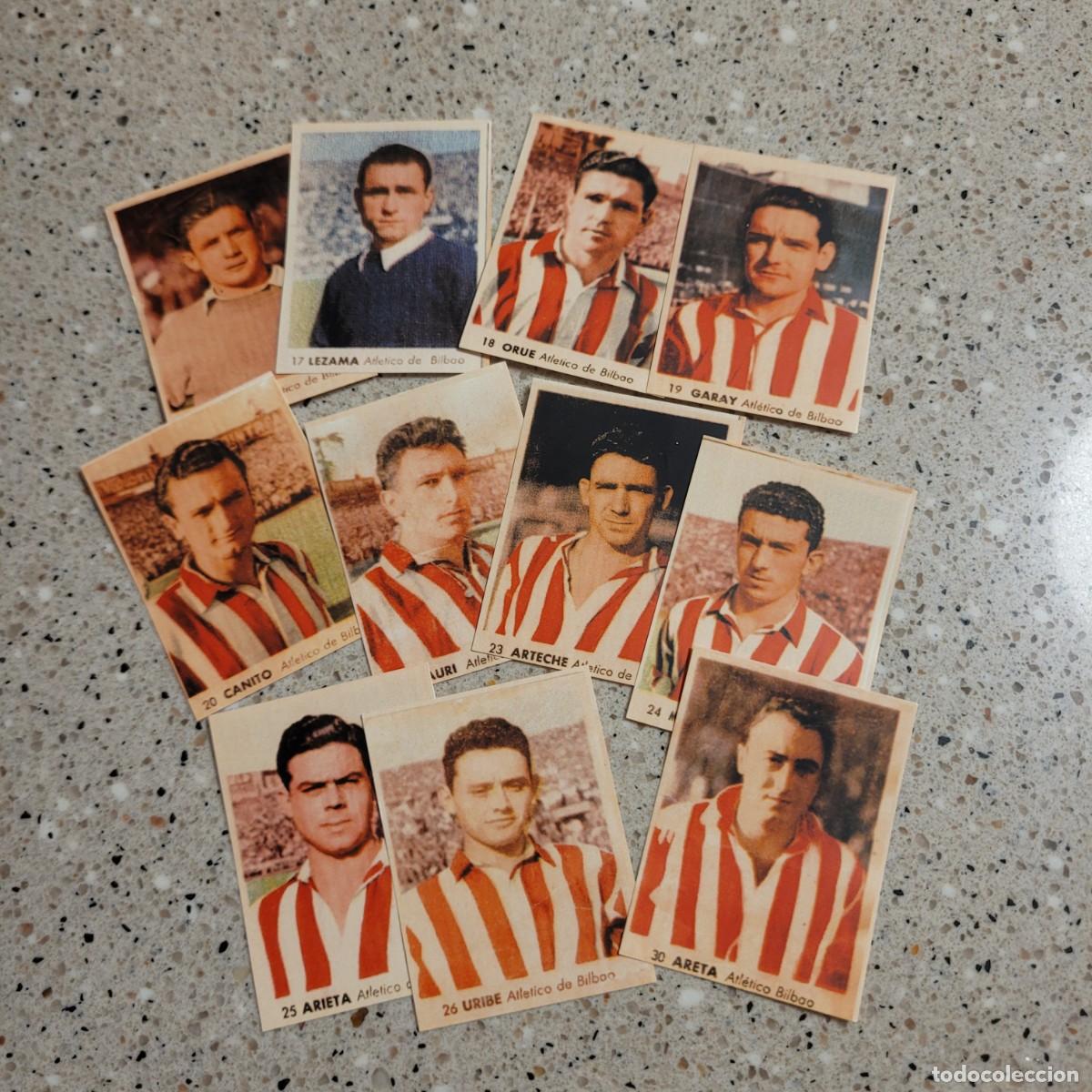 Cromos de f&uacute;tbol: LOTE 11 CROMOS ATLETICO DE BILBAO RUIZ ROMERO 1955