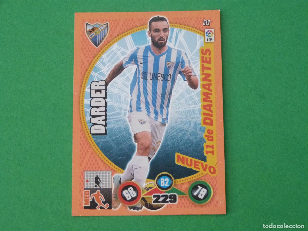 Cromos de f&uacute;tbol: TRADING CARD FUTBOL DARDER MALAGA C.F. N&ordm; 512 LIGA ADRENALYN XL 2014-2015/14-15