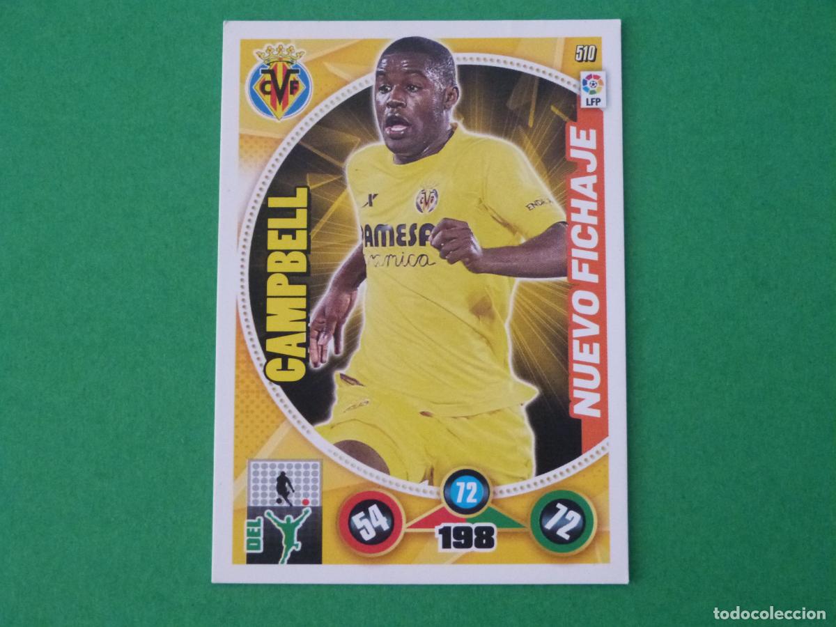 Cromos de f&uacute;tbol: TRADING CARD FUTBOL CAMPBELL VILLARREAL C.F. N&ordm; 510 LIGA ADRENALYN XL 2014-2015/14-15