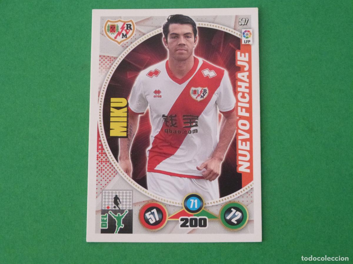Cromos de f&uacute;tbol: TRADING CARD FUTBOL MIKU RAYO VALLECANO C.F. N&ordm; 507 LIGA ADRENALYN XL 2014-2015/14-15