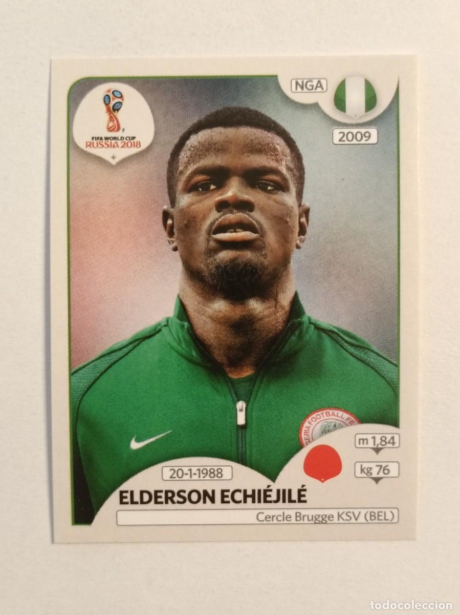 Fu&szlig;ball-Sticker: #323 ECHIEJILE (NIGERIA) MUNDIAL RUSIA 2018 PANINI VERSION ROSA