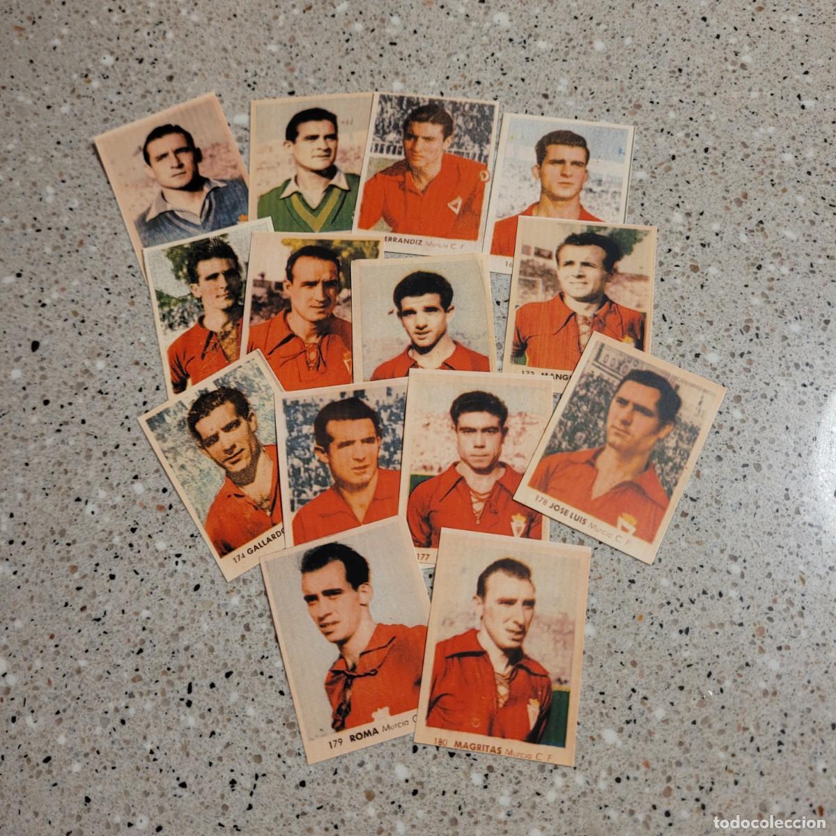 Cromos de f&uacute;tbol: LOTE 14 CROMOS MURCIA RUIZ ROMERO 1955.LEER COMENTARIOS