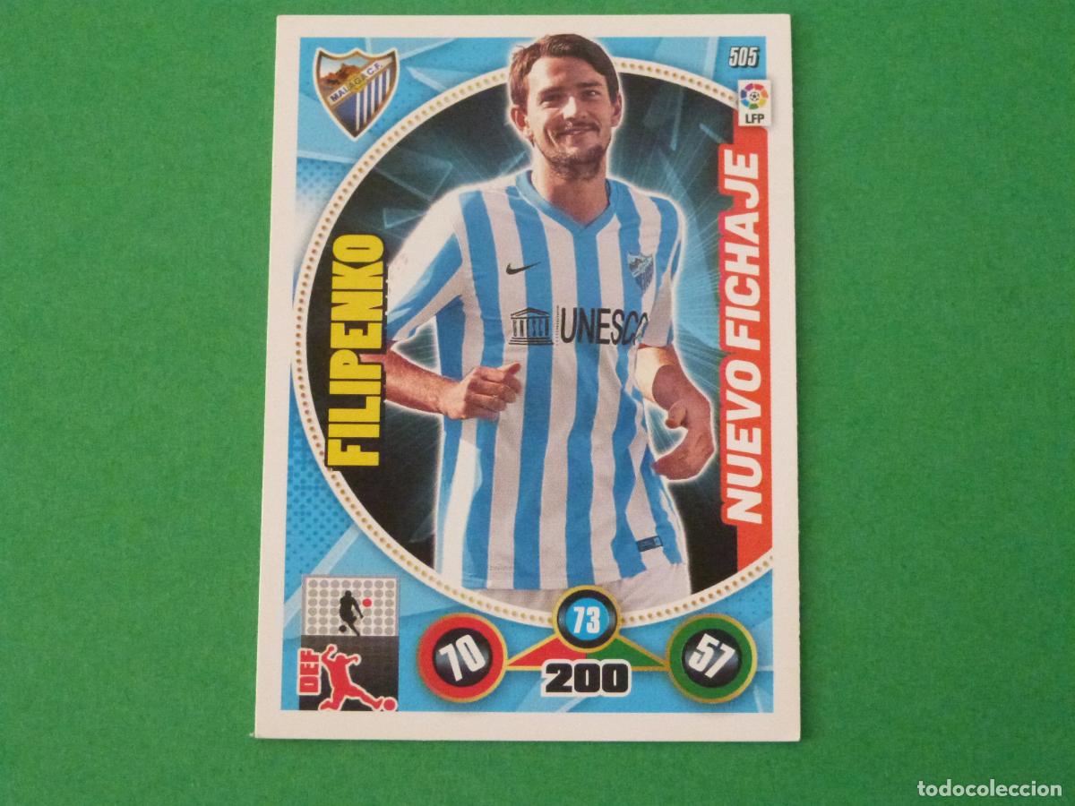Fu&szlig;ball-Sticker: TRADING CARD FUTBOL FILIPENKO MALAGA C.F. N&ordm; 505 LIGA ADRENALYN XL 2014-2015/14-15