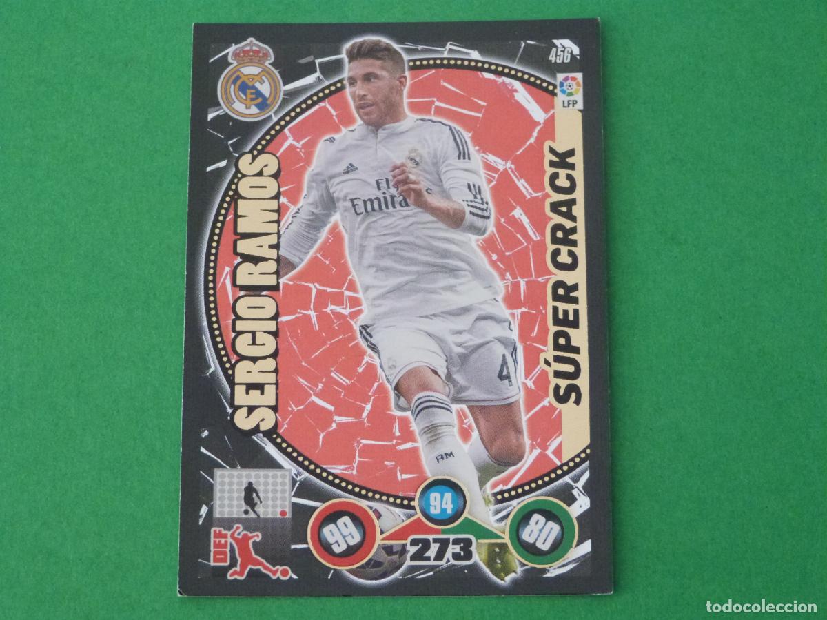 Cromos de f&uacute;tbol: TRADING CARD FUTBOL SERGIO RAMOS REAL MADRID C.F. N&ordm; 456 LIGA ADRENALYN XL 2014-2015/14-15