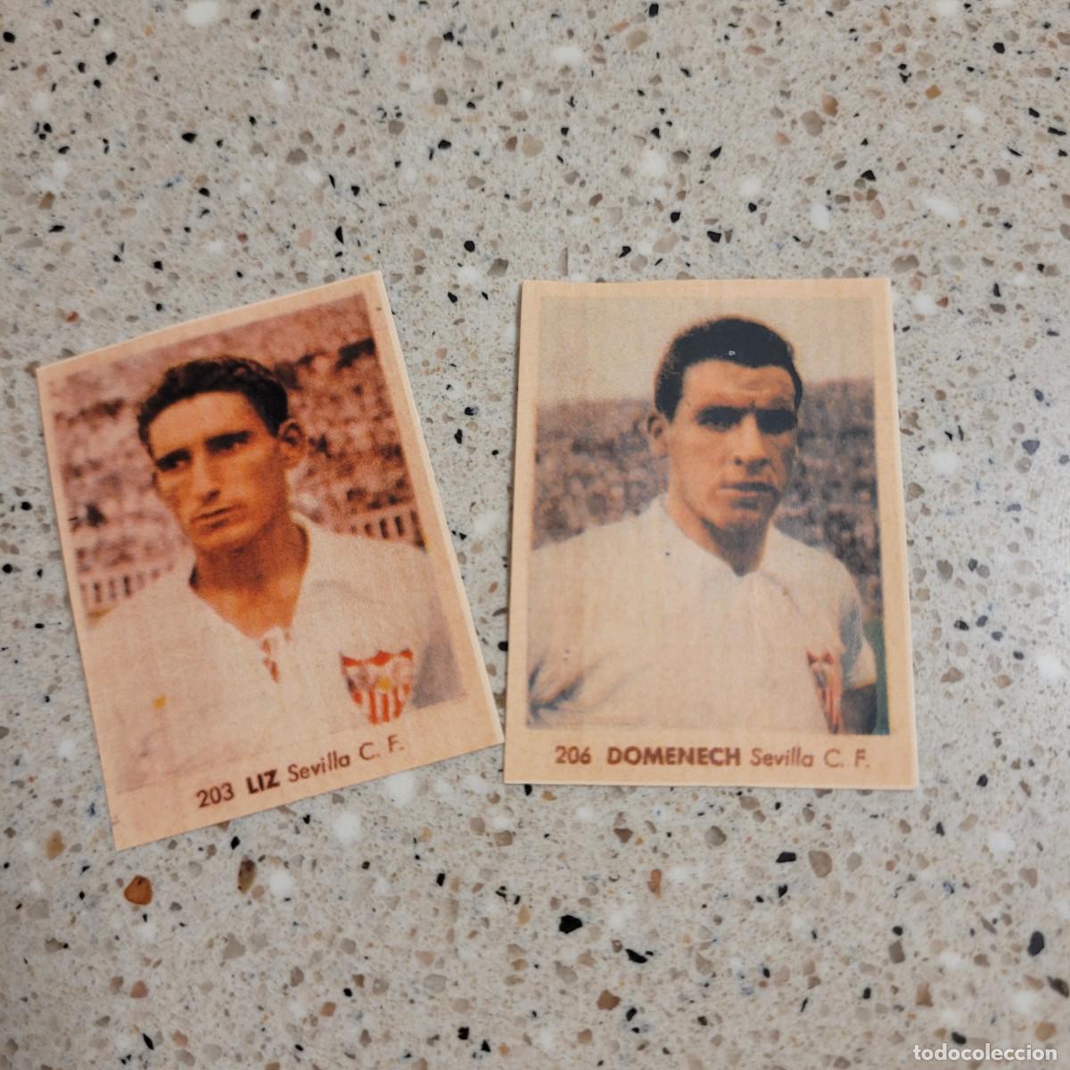 Cromos de f&uacute;tbol: LOTE 2 CROMOS SEVILLA RUIZ ROMERO 1955