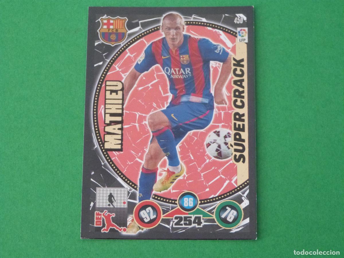 Cromos de f&uacute;tbol: TRADING CARD FUTBOL MATHIEU F.C. BARCELONA N&ordm; 450 LIGA ADRENALYN XL 2014-2015/14-15