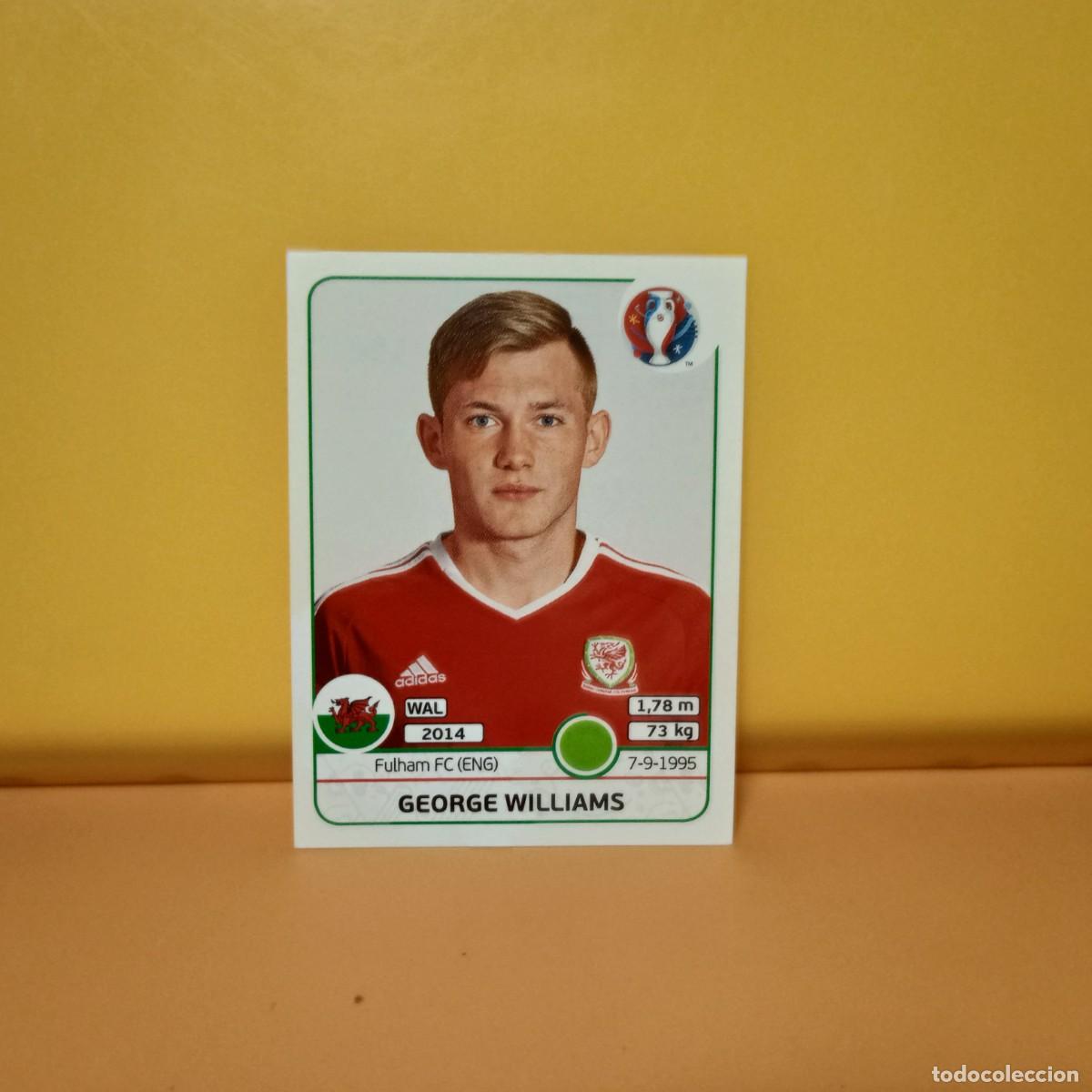 Cromos de f&uacute;tbol: PANINI EURO 2016 FRANCE; EUROCOPA FRANCIA: GALES GEORGE WILLIANS 196