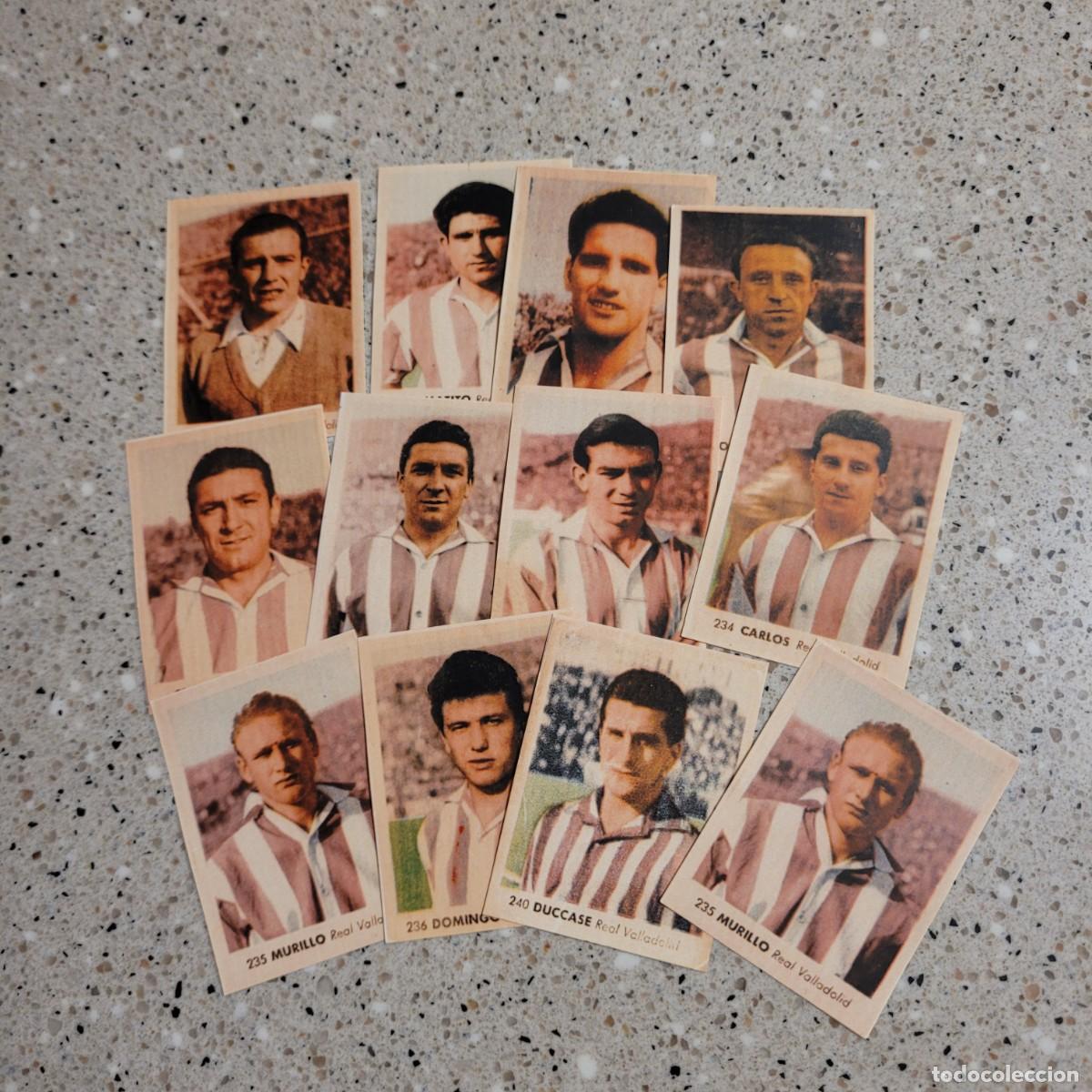 Cromos de f&uacute;tbol: LOTE 12 CROMOS REAL VALLADOLID RUIZ ROMERO 1955