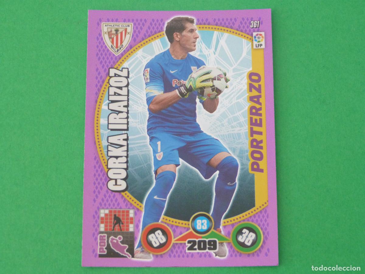 Cromos de f&uacute;tbol: TRADING CARD FUTBOL GORKA IRAIZOZ ATH. BILBAO N&ordm; 361 LIGA ADRENALYN XL 2014-2015/14-15