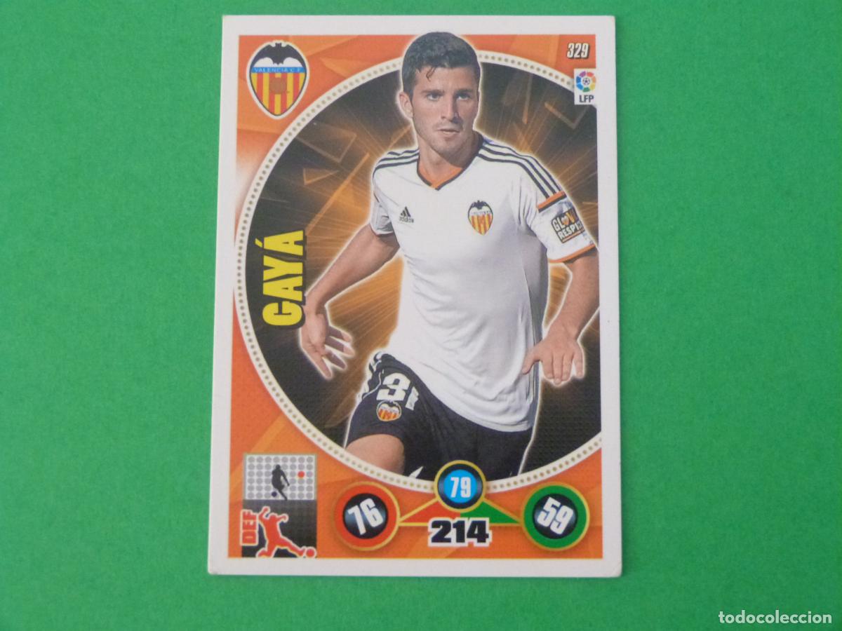 Cromos de f&uacute;tbol: TRADING CARD FUTBOL GAYA VALENCIA C.F. N&ordm; 329 LIGA ADRENALYN XL 2014-2015/14-15