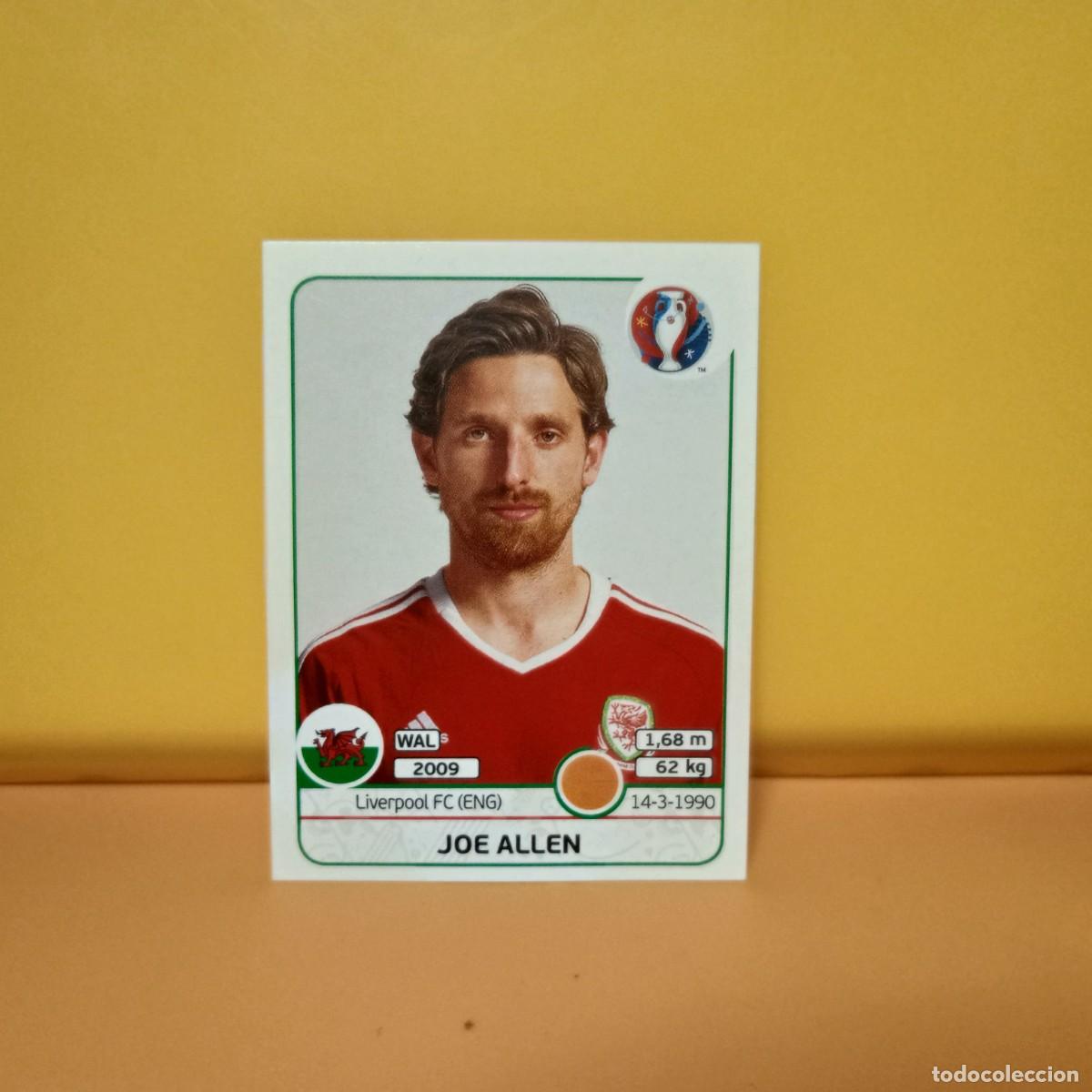 Cromos de f&uacute;tbol: PANINI EURO 2016 FRANCE; EUROCOPA FRANCIA: GALES JOE ALLEN 190